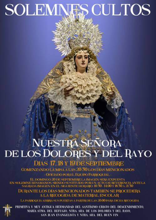Cultos Virgen del Rayo 2020
